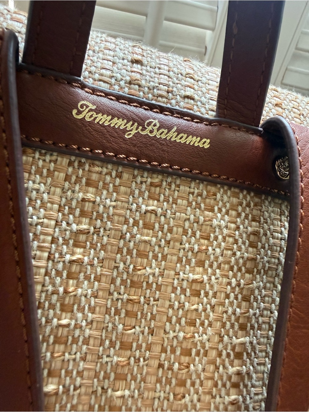 Tommy Bahama Woven Drawstring Backpack – Neutral Tan | Good Used Condition - Picture 9 of 16